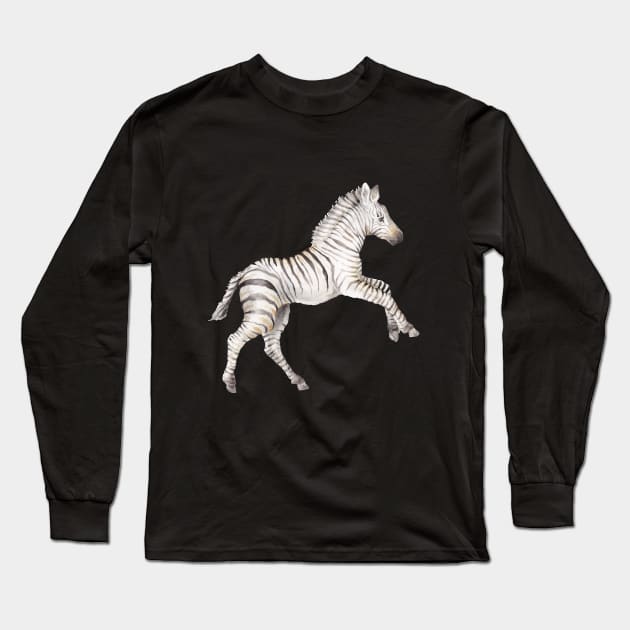 Zebra Long Sleeve T-Shirt by wanderinglaur